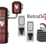 Central vacuum HD7525 with 2 Retraflex retractable hose inlet including attachments and the installation kit - Speedyflex hose