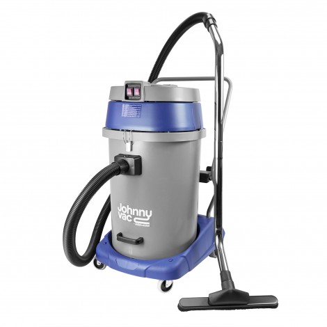 Johnny Vac JV59P commercial wet and dry vacuum with dual motors and tipping tank