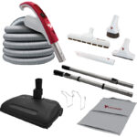 Cyclo Vac cleaning package with exclusive 110/24V hose, electric powerhead, Super Luxe floor brush, and premium cleaning accessories