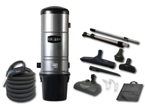 Beam 375 central vacuum with EBK360 powerhead and 35 ft Peppercorn hose