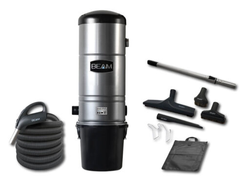 Beam 375 Hybrid central vacuum with 24V attachment kit and 35 ft Peppercorn hose