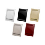 Decovac glossy central vacuum wall inlets in black, gray, red, white and almond